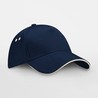 Czapka z daszkiem - mod. B15C:French Navy, 100% bawełna, Putty, One Size